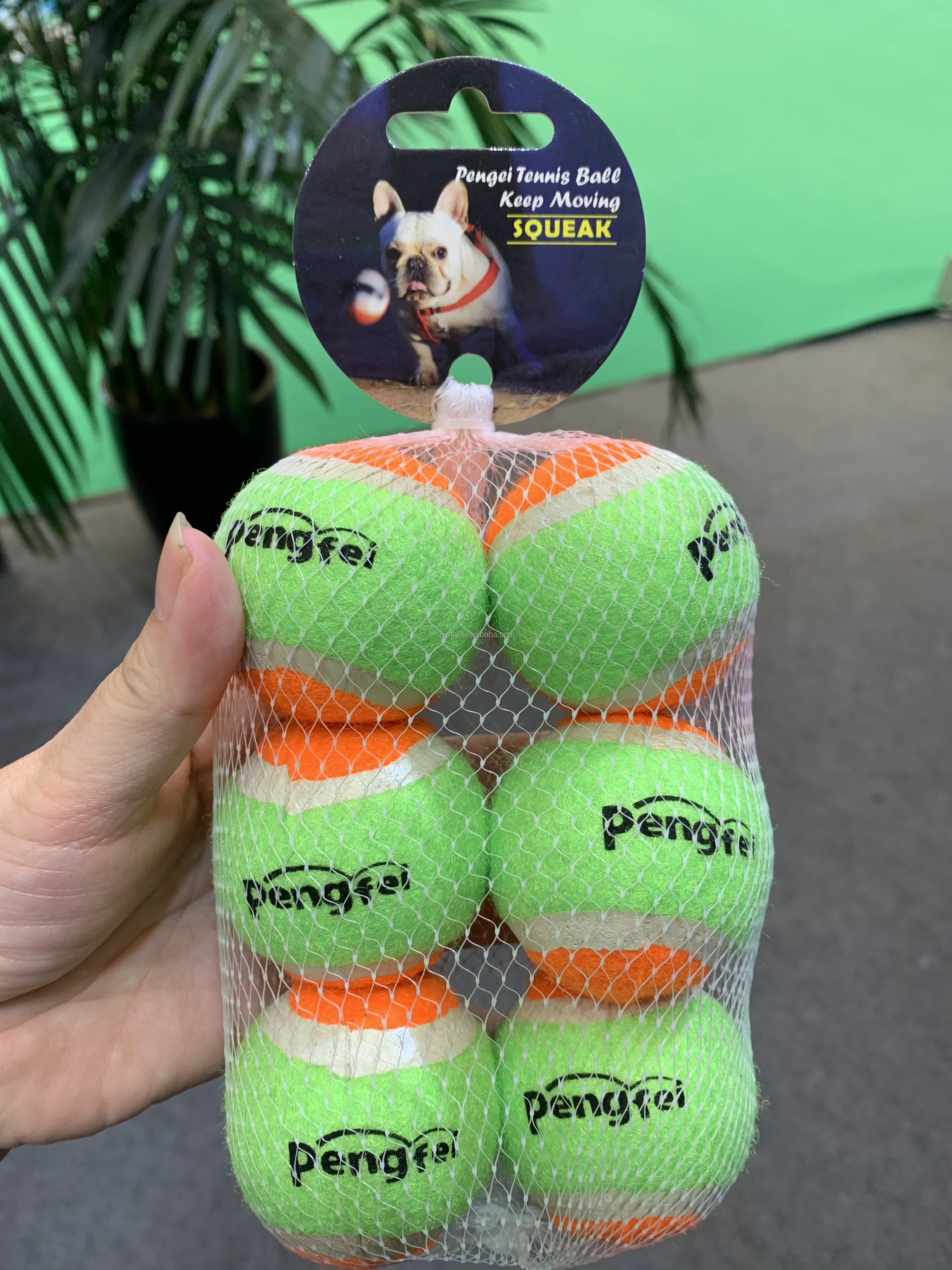 Squeaky Tennis Balls 12 Pack Dog Toys 1.75" Dog Training Bouncing Balls