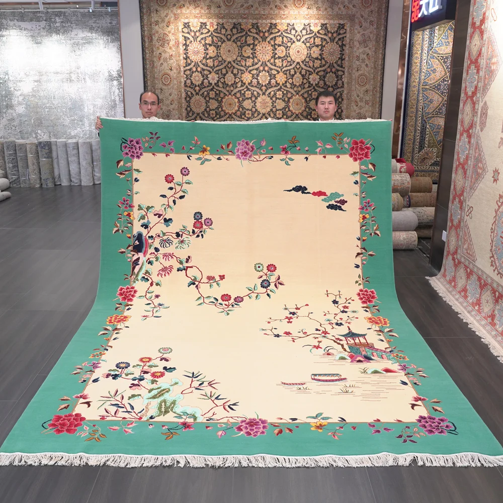 Yilong 8 X11 Large Floral Handmade Wool Carpet Chinese Art Deco Traditional Area Rug Buy Handmade Wool Carpet 100 Wool Braided Rugs Chinese Wool Rugs Product On Alibaba Com