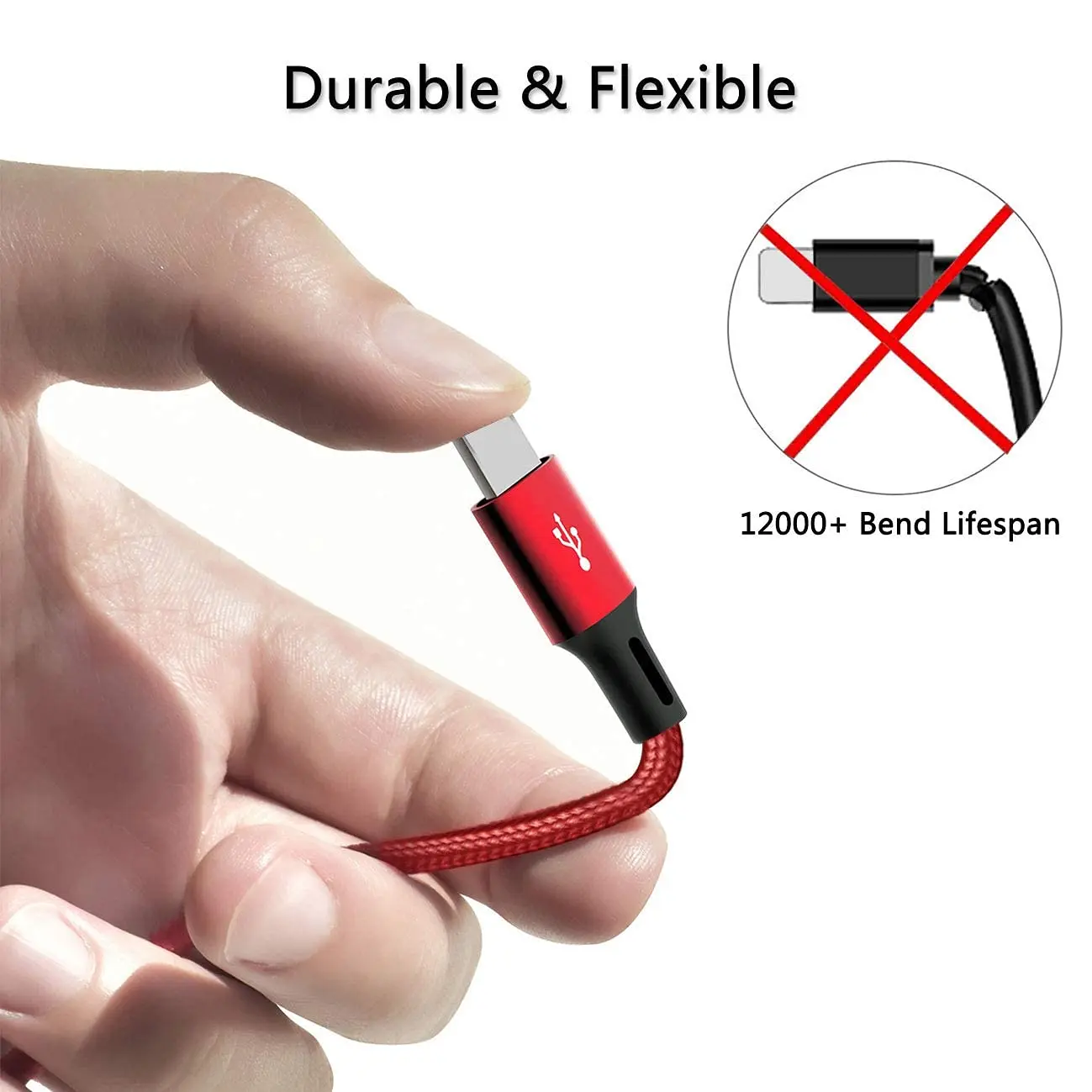 4 in 1, Mini Usb Connector, Braided Cable, 2 Meters