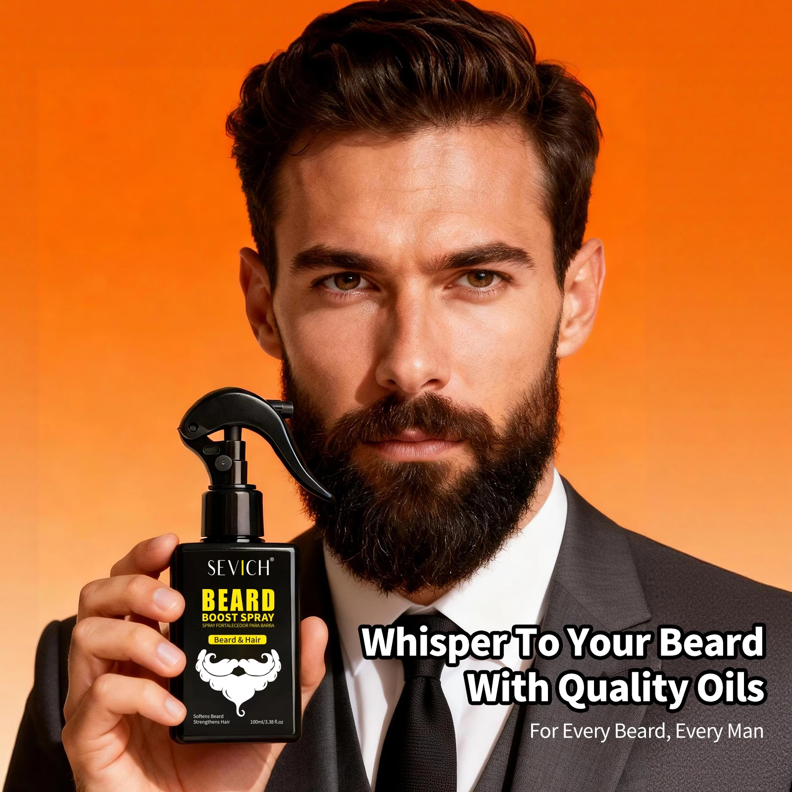 SEVICH 男士定制生胡须生长促进剂迷迭香油胡须护理喷雾