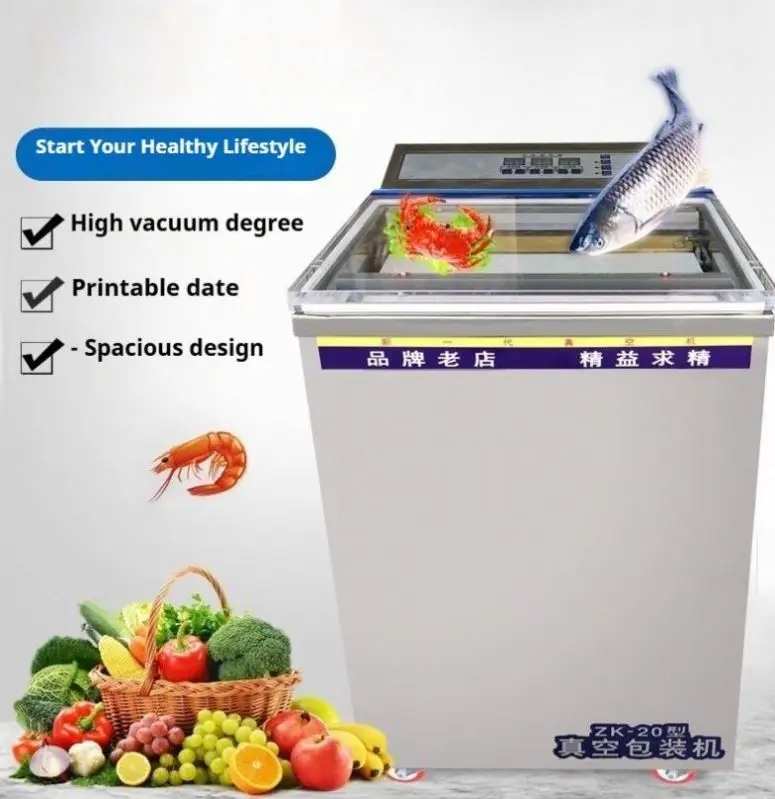 Automatic Vacuum Packing Machine Cheese Dates Pillow Fish Meat Sausage Food Vacuum Sealer Packaging Machine
