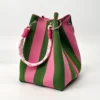 Pink Green Vertical Stripes