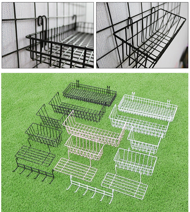 Basket Kit Wall Storage Slatwall Pegboard Gridwall Vegetables Metal