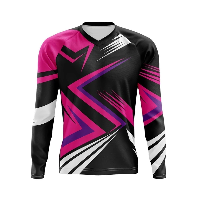 2021 Custom Sublimation Printed Long Sleeve Motocross Jersey