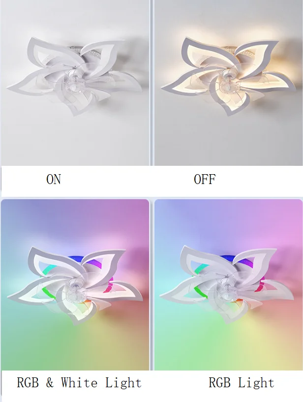 High brightness 72W Dreaming Colorful APP + Rmt Ctrl Dimmable LED Smart Ceiling Fan Light for Bedroom Living Room Hotel Apartment Villa 0