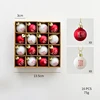 Ensemble de boules de Noël 3CM - Rouge et Blanc - Joyeux Noël
