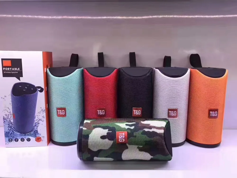 T&G TG113 IPX4 portable bluetooth speaker outdoor waterproof audio wireless TF card TG bass speaker - ANKUX.COM