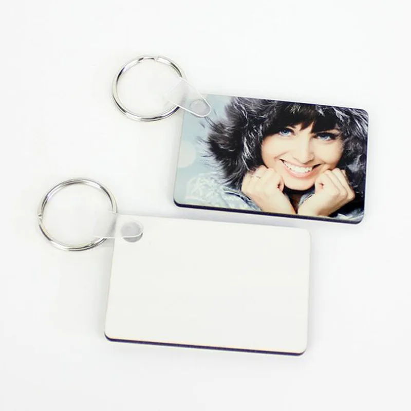 Custom Shape Wood Mdf Sublimation Keychain Blanks