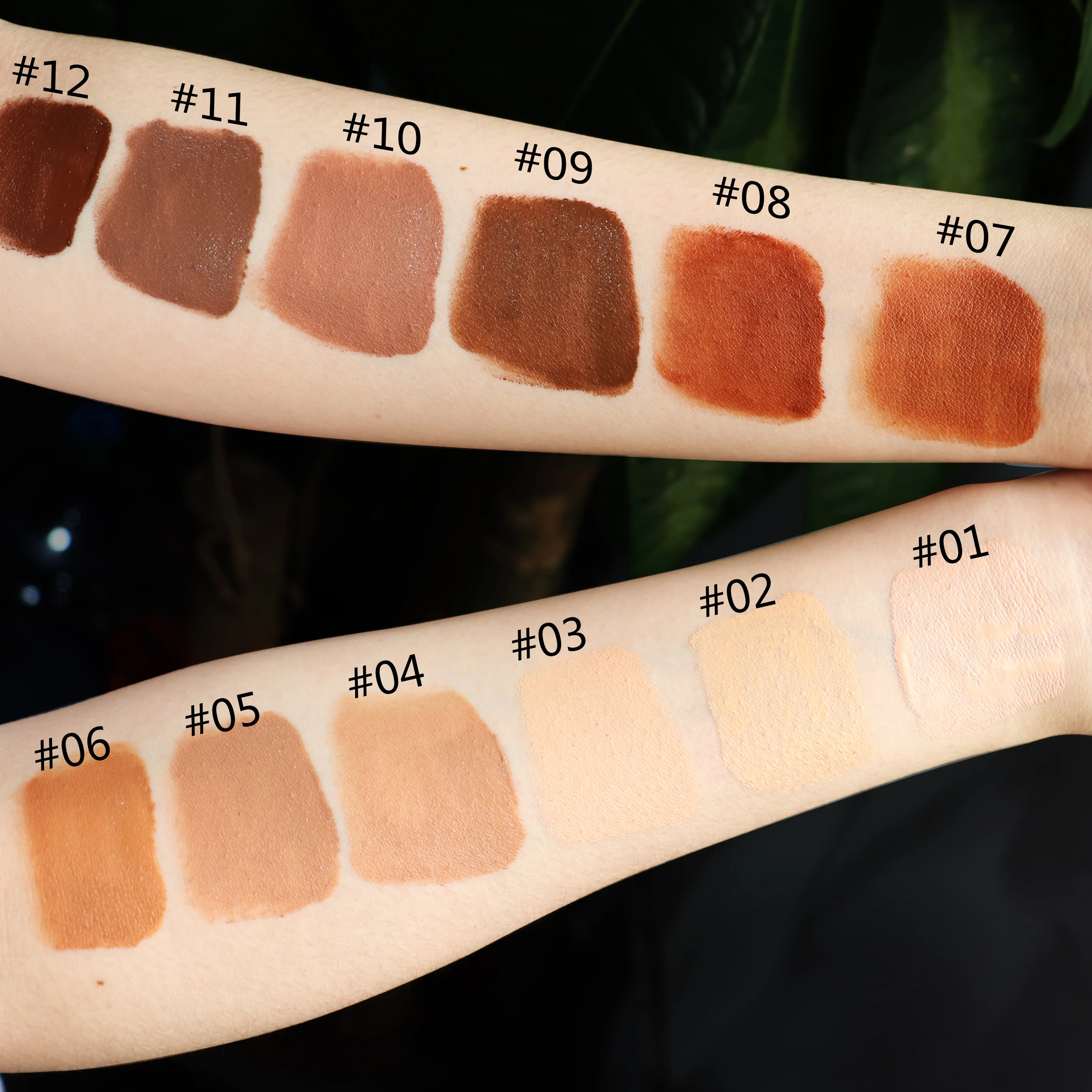 Factory Price Professional Cosmetic Make up Beauty Foundation 12 Colors Liquid Foundation