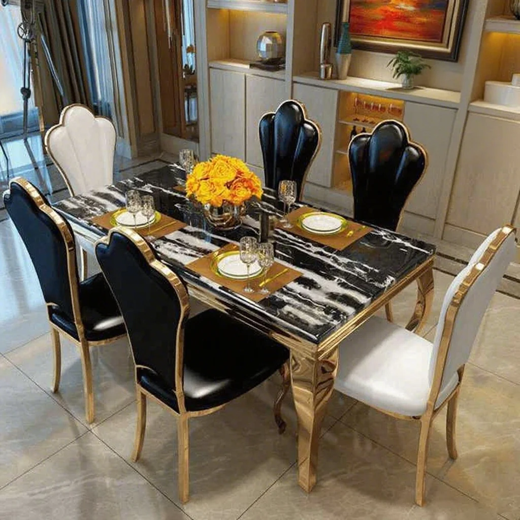 product factory outlet luxury dining set modern italian high quality for dining room763-8