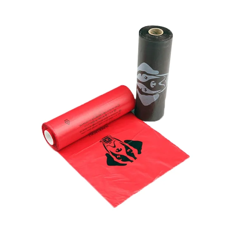 2023 New Dpi Biodegradable Polyester 1000 Pet Dog Waste Disposal Poop Bags Black