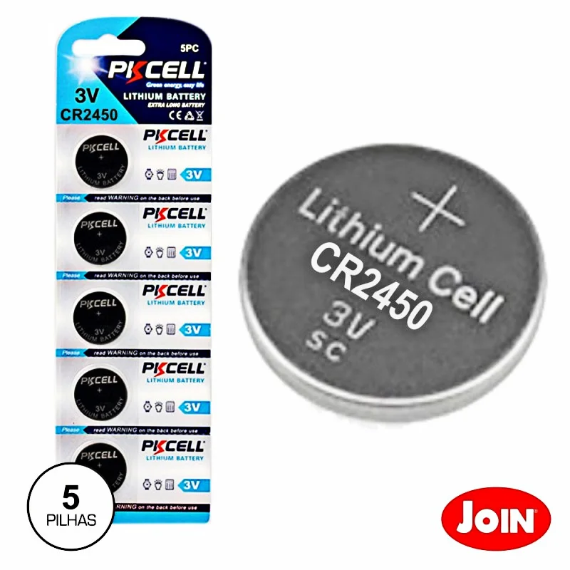 Wholesale PKCELL 3v Lithium Cr2450 Batteries - 5years Warranty