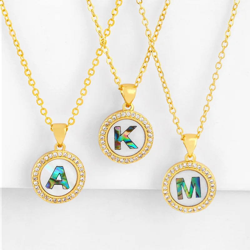 Buy Claw Cubic Zircon Alphabet Necklace 