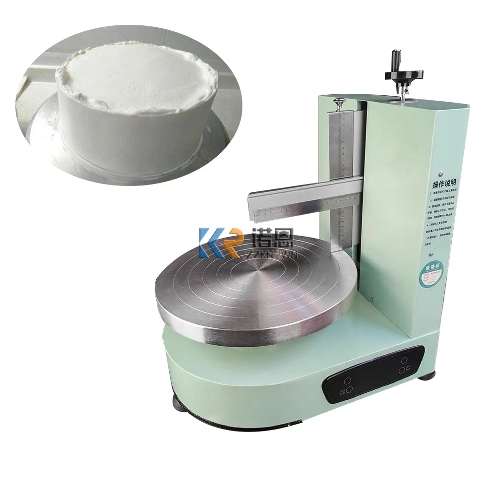 2025 Commercial Birthday Cake Cream Coating Making Machine Price 8inch Cake Decorating Smearing Daubing Machine for Wedding