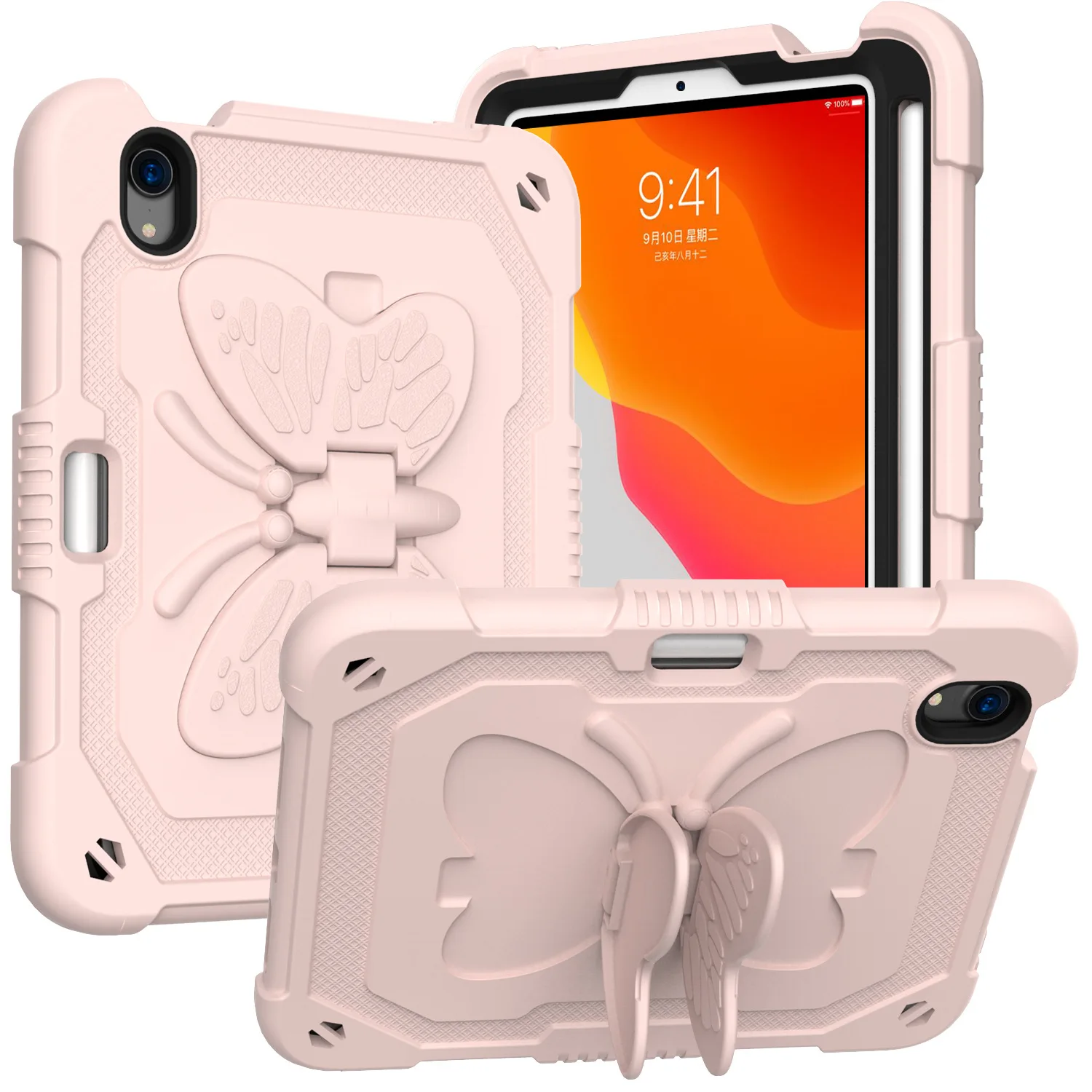 Heavy Duty Shockproof Protective Case for IPad Mini 6 2021 Lightweight Shockproof Handle Stand Rugged Cover