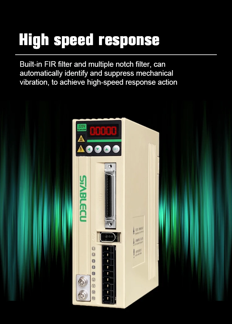 Industry use 400w 750W 220v three phase AC Servo driver servo motor RS485 servo motor and drive 60mm flange 3000rpm 1.27N.m manufacture