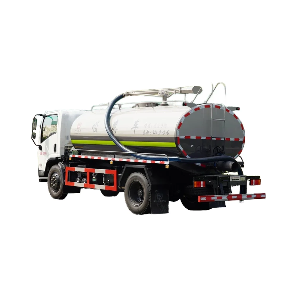 Hot-Selling 8-10 Cubic Meters Sewer Pumping Truck Diesel Manual Transmission for Toilet Feces Sewage Transportation New