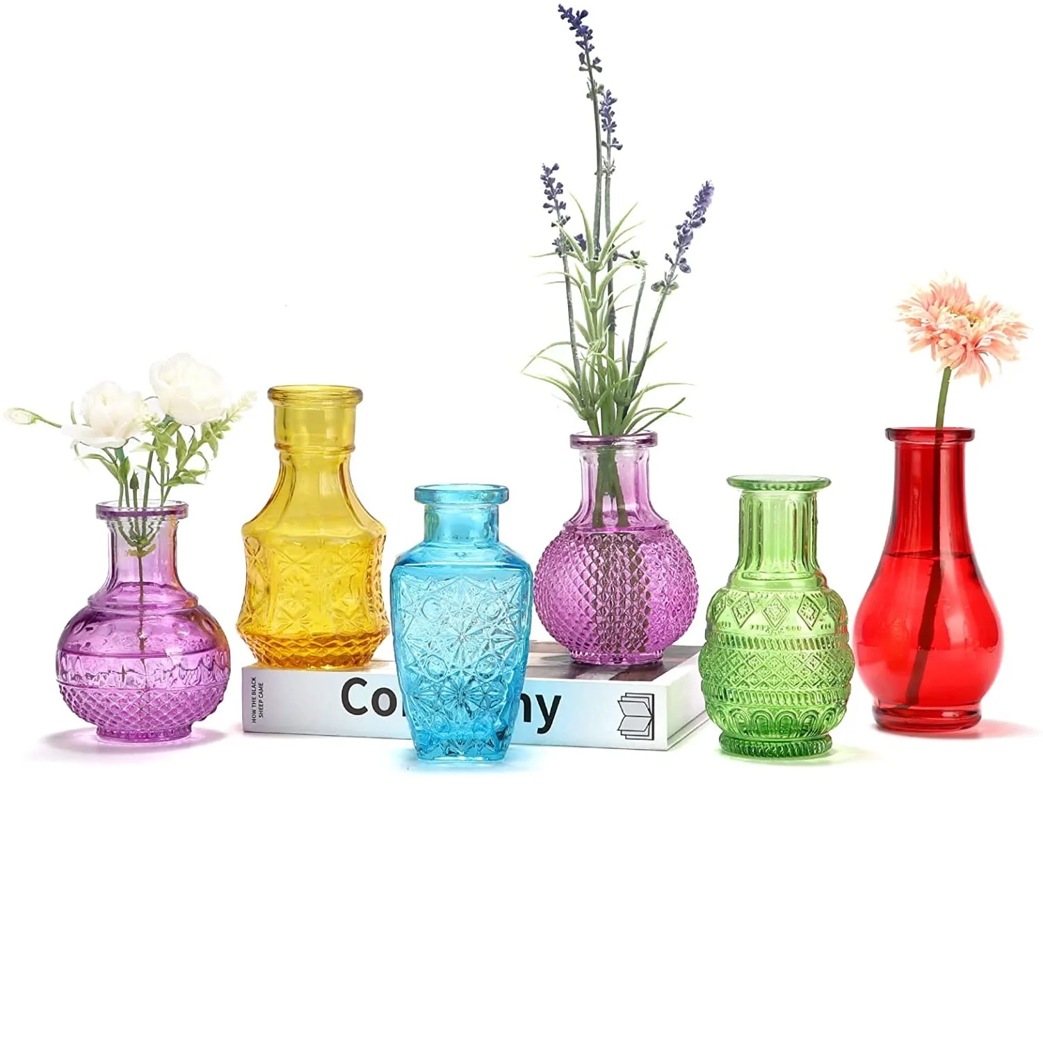 Amazon Top Seller Bud Vases Glass Set Small Clear Serene Set Of 5 Colorful  Vintage Styles Small Flower Vases For Home Decorative - Buy Vintage Glass  Bud Vase,Small Glass Colourful Vase,Small Glass