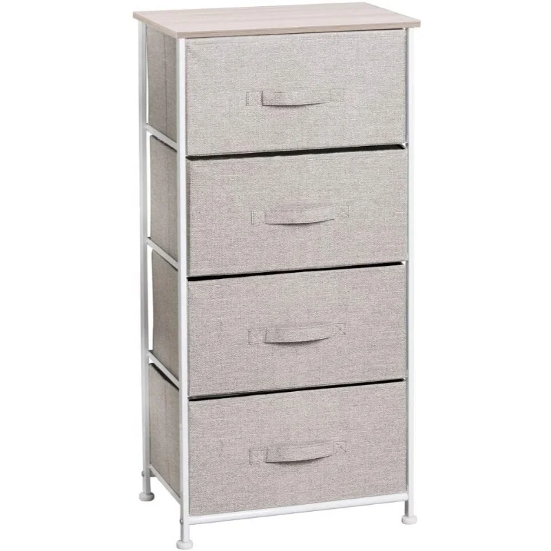 white christmas dresses 40" L 5 Drawer Horizontal Storage Cube Dresser Unit Bedroom Organizer Livingroom Shelf Tower with Fabric Bins Grey Steel