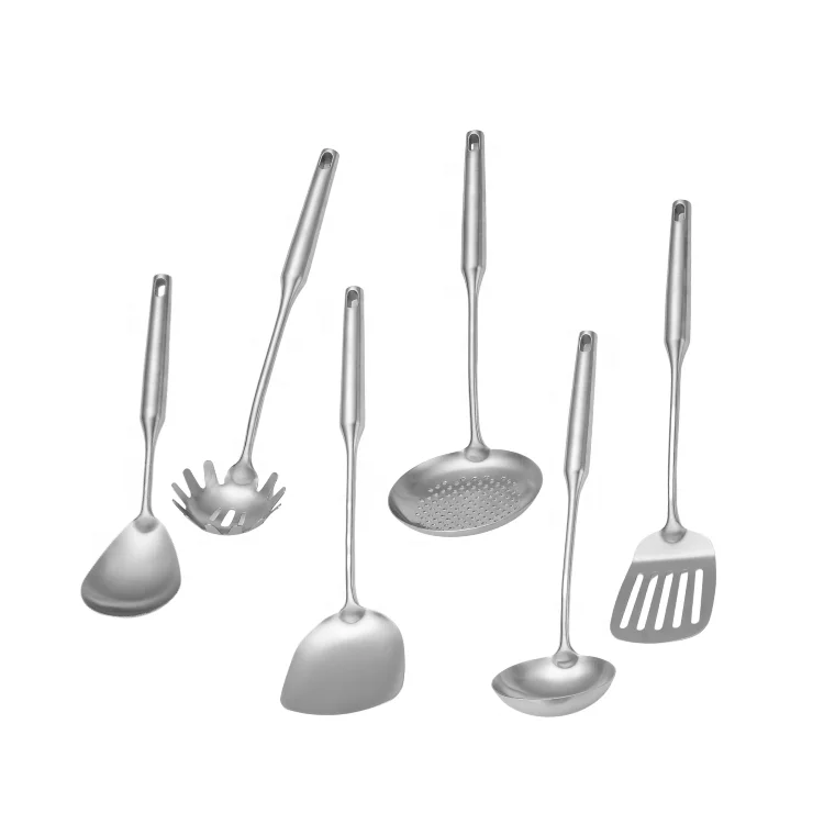 Set 4 Utensili Da Cucina In Bamboo Legno Mestolo Forchettone Forchetta