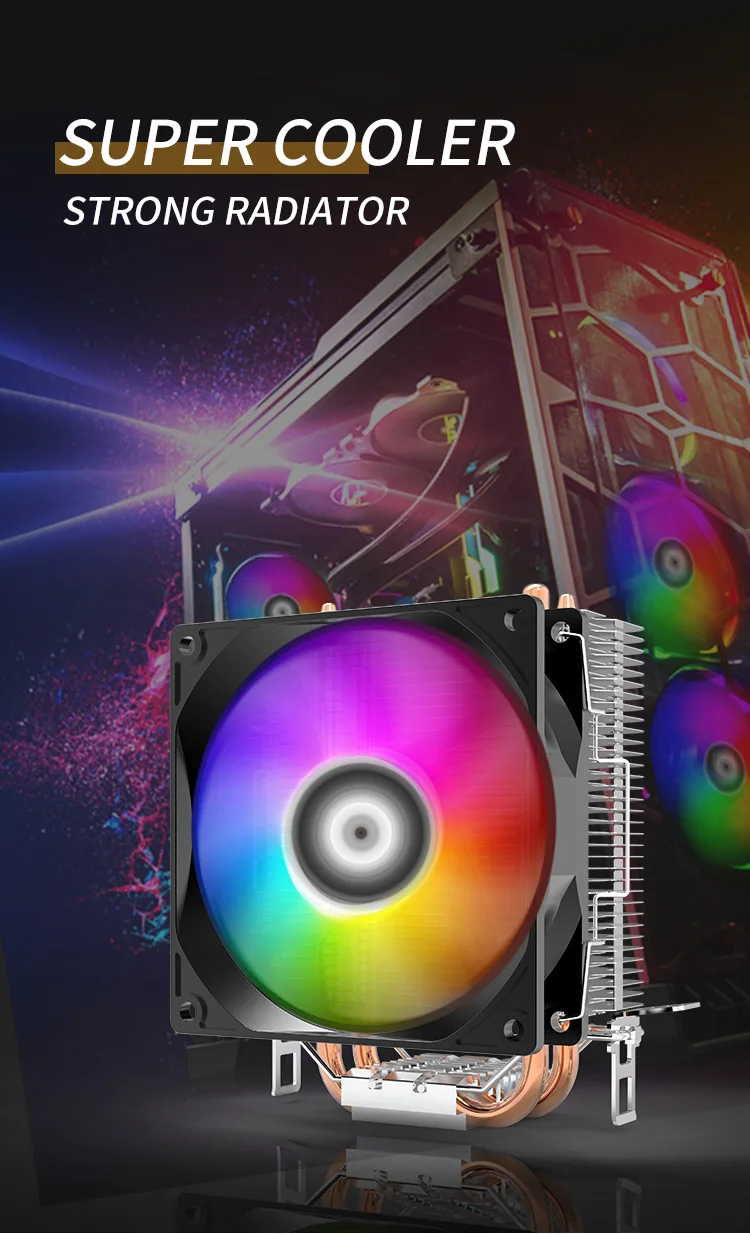 A200 Desktop Cpu Tower Style Air-cooled Heat Sink,Dazzling 9cm Fan ...