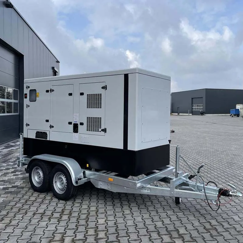 Mobile Trailer Type diesel Power Generator 60kw with Wheels and Canopy 60kva diesel Generator Silent
