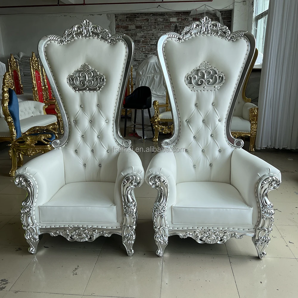 Luxury King And Queen Throne Chairs For Rental Wedding Party Throne