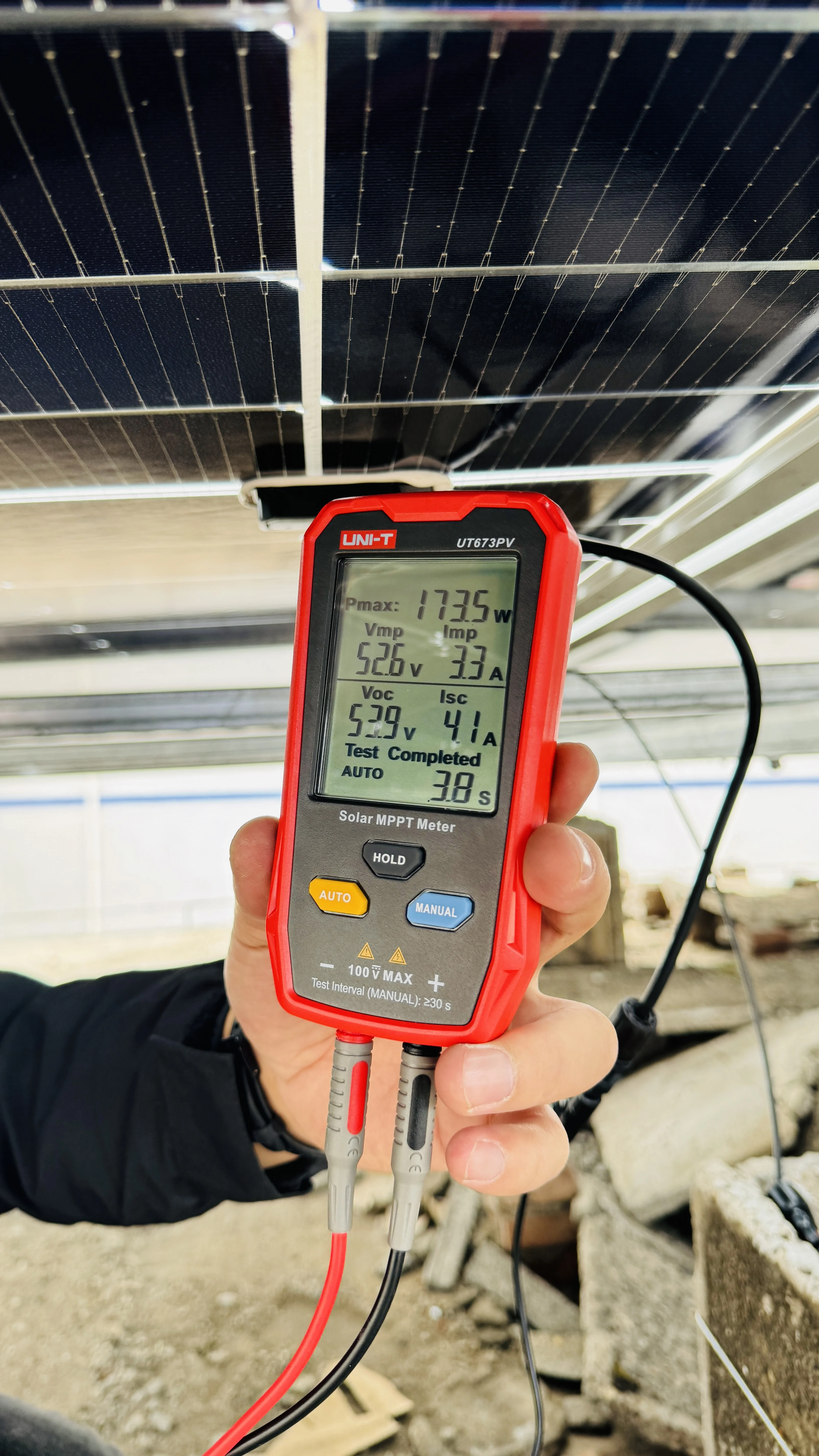 Testeur Panneaux Solaires UT673PV 800W MPPT - Multimètre Photovoltaïque Avec Écran LCD Clair