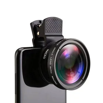 Cell Phone Lens 0.45 Wide Angle Lens Macro Lens 2in1 for Smartphone