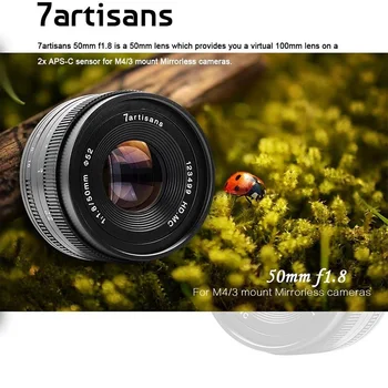 7Artisans MF 50mm F1.8 Large Aperture Portrait Manual Focus Prime Lens for E/FX/EOS-M/M43 Sony A6500 A6300 A6100 A6000 A5100 detail image