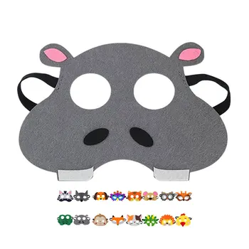 Customized Halloween Felt Animals Mask for Kids Christmas Easter Party Masks Animal Costume for Birthday Party Supplies