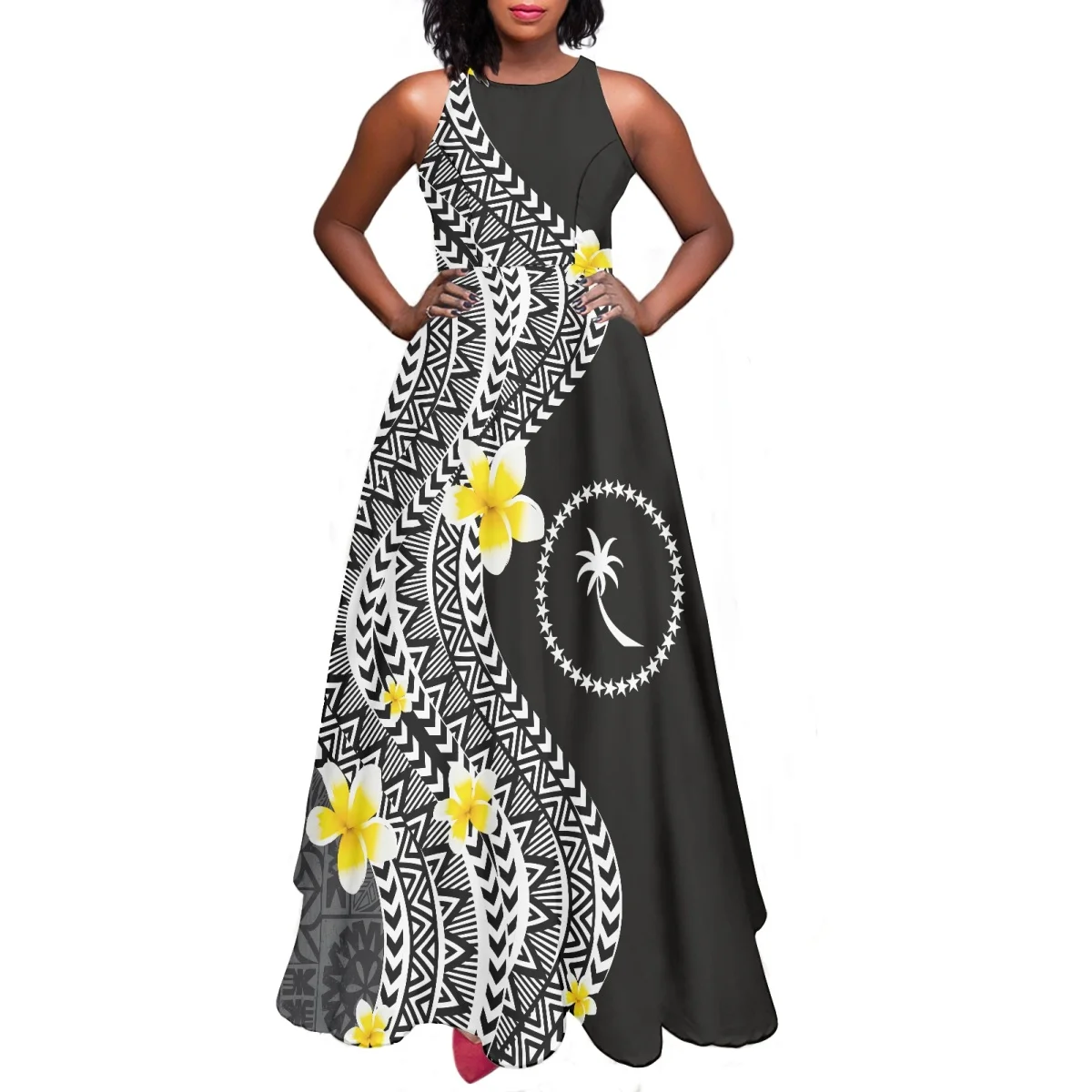 Plus Size Formal Dress Chuuk Island Polynesian Tribal Print Women Dresses  Casual Summer Hot Sale Church Dresses for Black Women| Alibaba.com