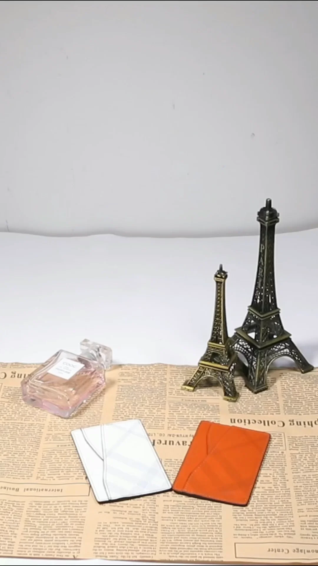 Custom id card holder genuine leather business card holder clip luxury