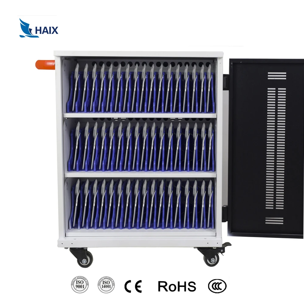 Haix 30 PCs Devices Tablet Charging Station Locker ipad Charging Cart Trolley for Schools