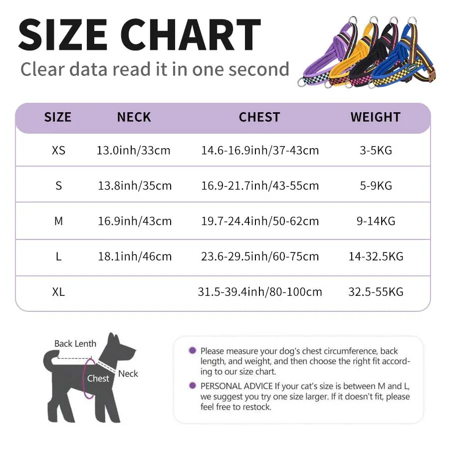 Hot Selling Colorful Outdoor Dog Harness Breathable Comfortable Adjustable for Small Medium Dogs Pet Products manufacture