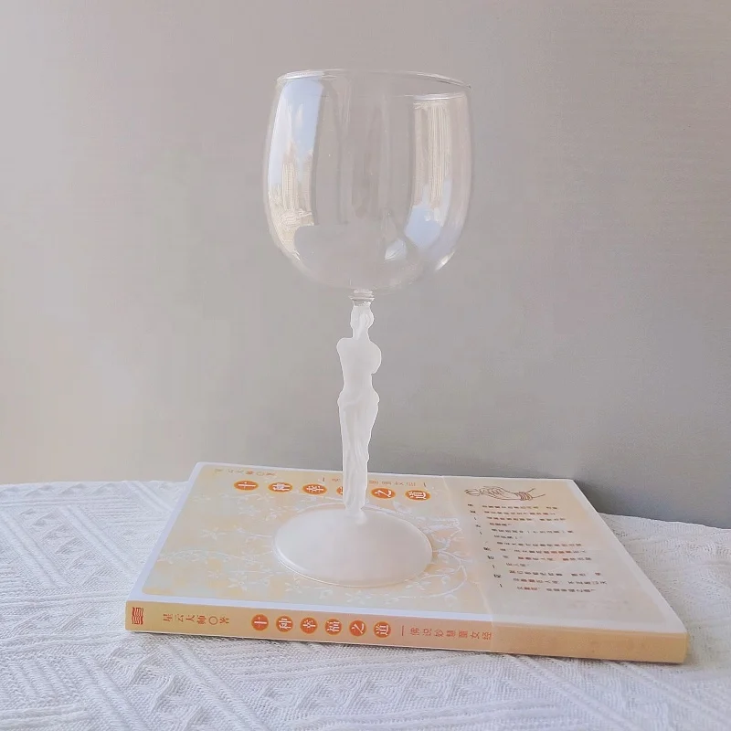 Novelty Beauty Venus De Milo Cocktail Glass Goblet Champagne Flutes Sexy Man Body Shaped venus Wine Glass Cup with Frosted Stem