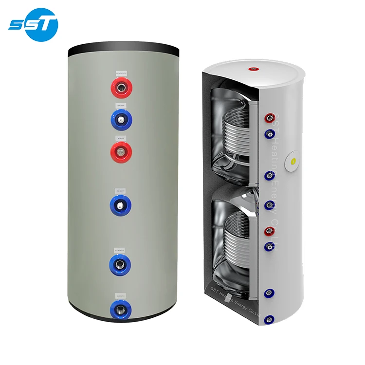 Cheap stainless hot water tank price 500kw hot water  storage boiler heat pump system