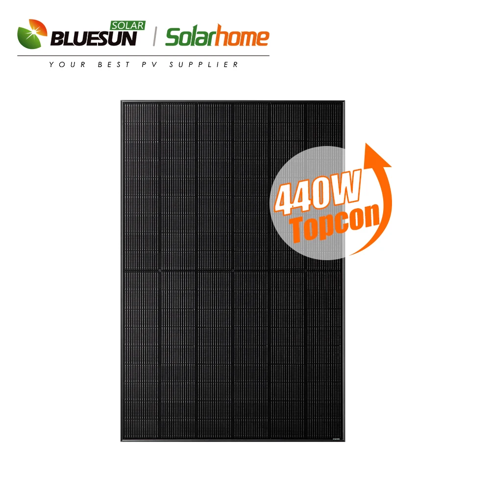 Bluesun Soler　太陽光パネル　BSM440M10-54HNH Bluesun 440W Full Black Bifacial Solar Panel for Europe