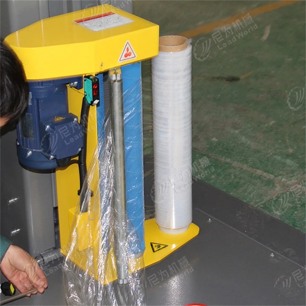 Leadworld Automatic Packaging Machine Pallet Stretch Film Plastic Packing Machine Luggage Wrapping Machine