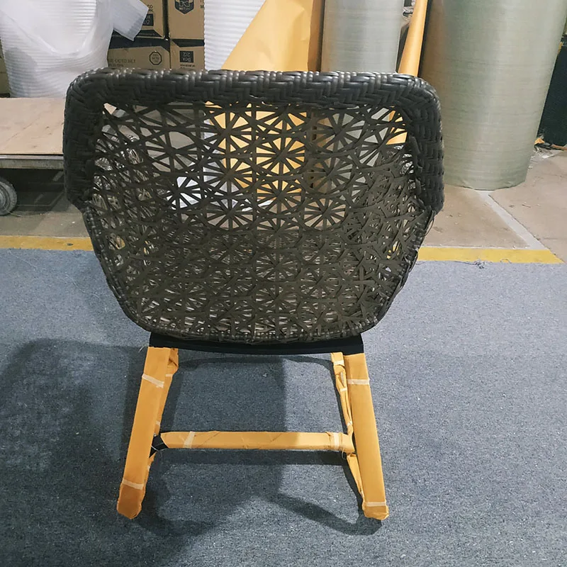 Flower Weaving Plastic Outdoor Synthetic Rattan Chair