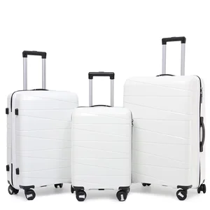 Wholesale 3-Piece PP Luggage Set 20/24/28 Inch TSA Lock PP Hard Shell Suitcase 360° Spinner Wheels Durable Travel
