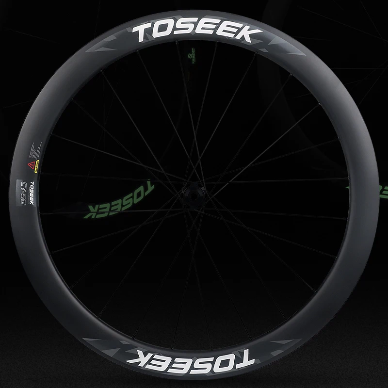 TOSEEK Carbon Wheelset for 700c Road Bikes - V Brake/Disc Brake