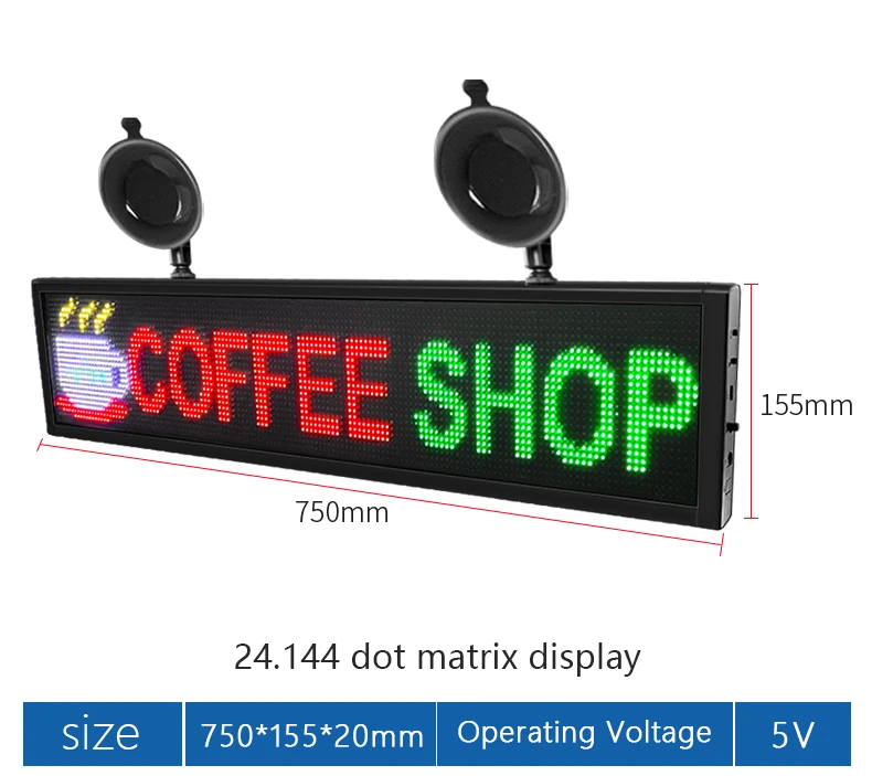 Indoor Led Open Closed Sign Board Rgb Full Color Customized Scrolling ...