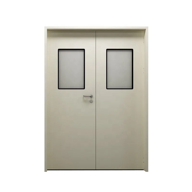 Customized HPL Hospital Colorful Double Swing Medical Door Industrial Workshop Single Swing Door
