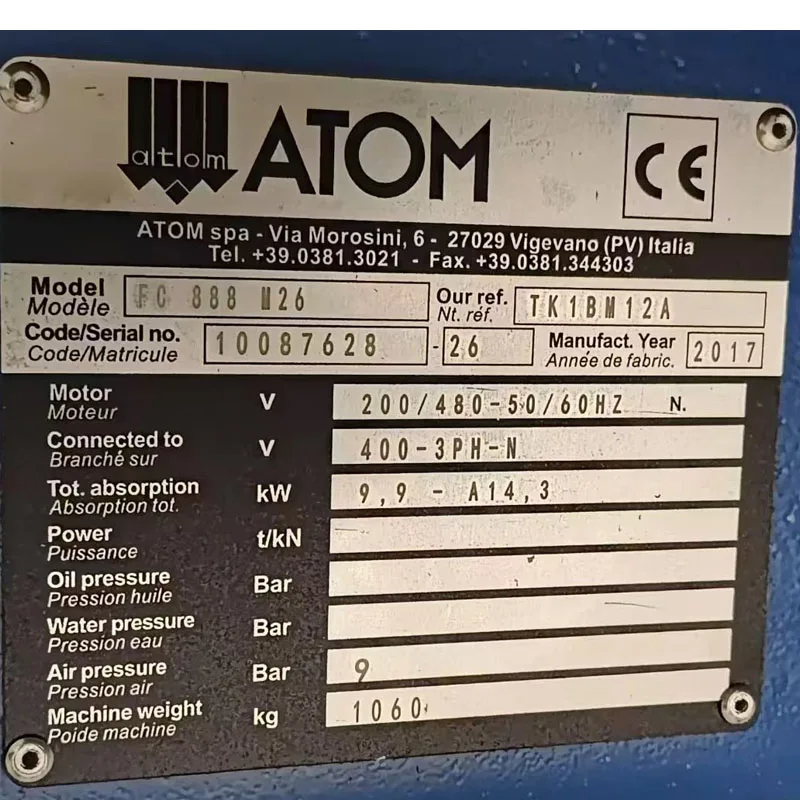 Used ATOM FLASHCUT FC888 CNC Leather Cutting Machine - Oscillating