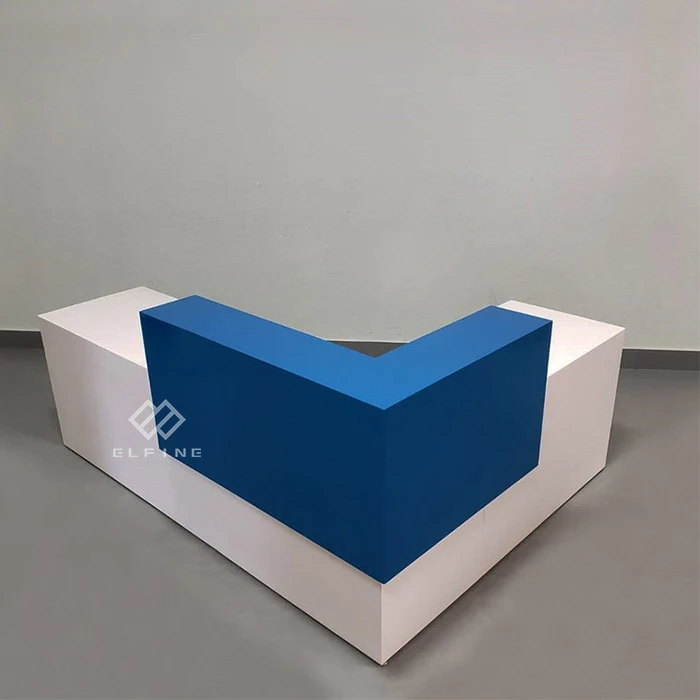 Guangdong Supplier Custom Made Reception Counter Front Desk Design Airport Information Counter