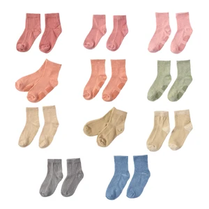 Wholesale Natural Plant Dye Pure Cotton Thick Warm New Born Non-slip Floor Baby Socks Casual Thin Type Baby Item