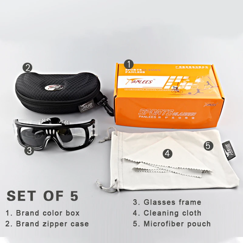 Custom Rx Adults Antishock Prescription Basketball Glasses Outdoor Sports Football Goggles