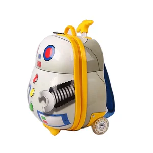 Wholesale 14" CAPPE New Design Soft Shell Kids Luggage Trolley Suitcase