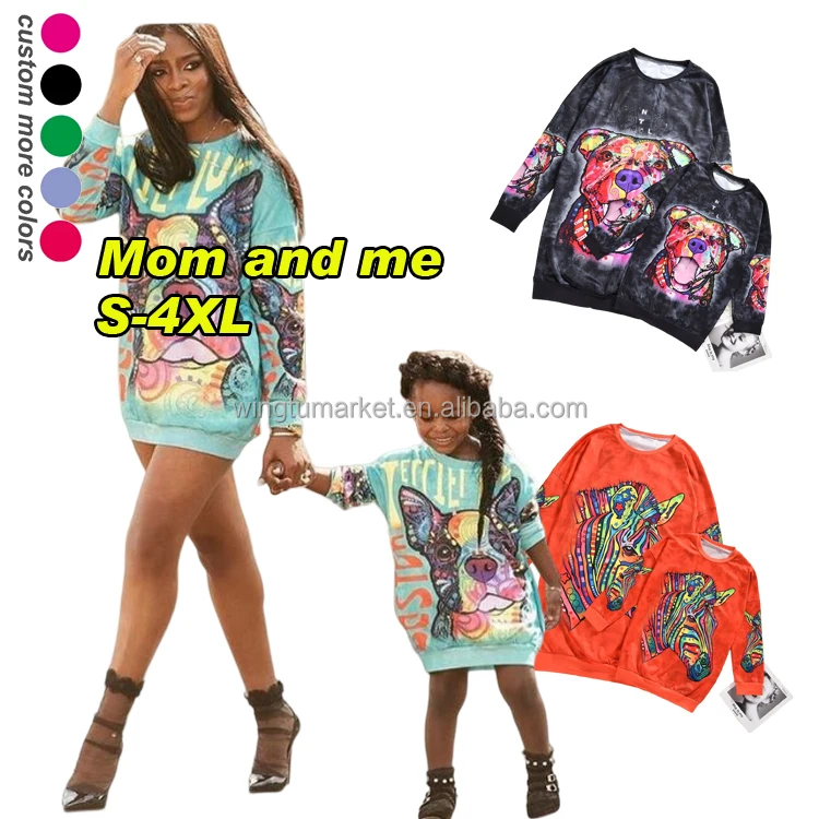 Mother Daughter Dresses Family Matching Clothes Women Kids Baby